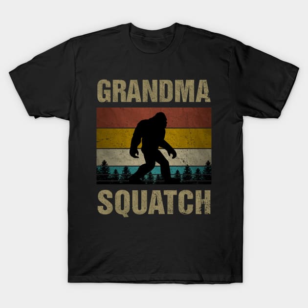 Grandma Squatch Bigfoot Grandma Sasquatch Yeti Family Matching T-Shirt by snnt